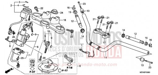 HANDLE PIPE/TOP BRIDGE NT700VAB de 2011